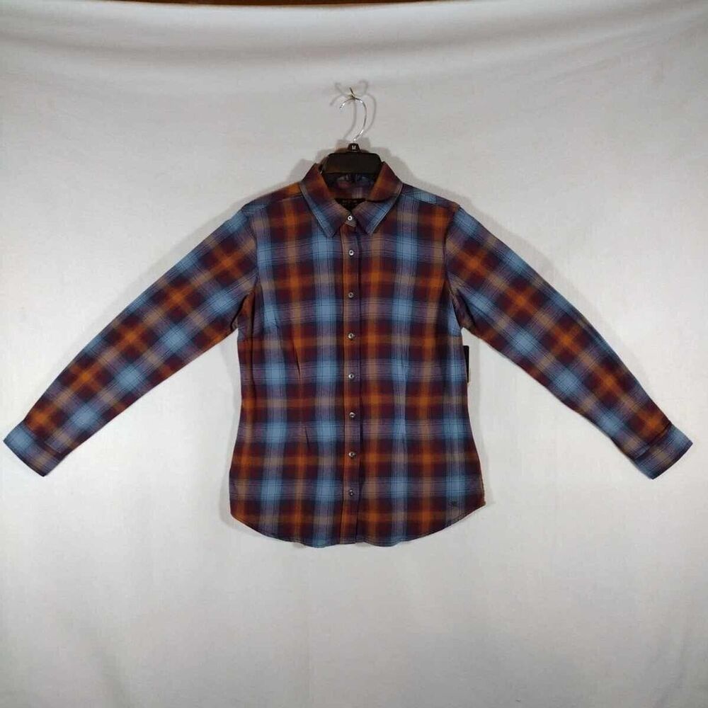 Noble Outfitters Shirt Plaid Fannel Womens Shirt Long Sleeve Size Medium